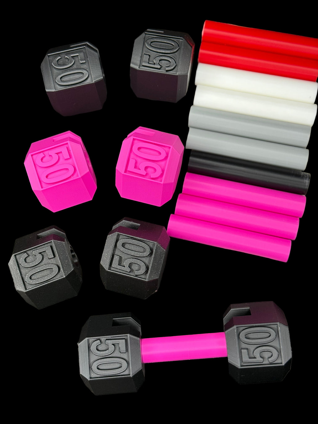 Dumbbell Business Card Holder - 3D Printed Plastic Card Holder
