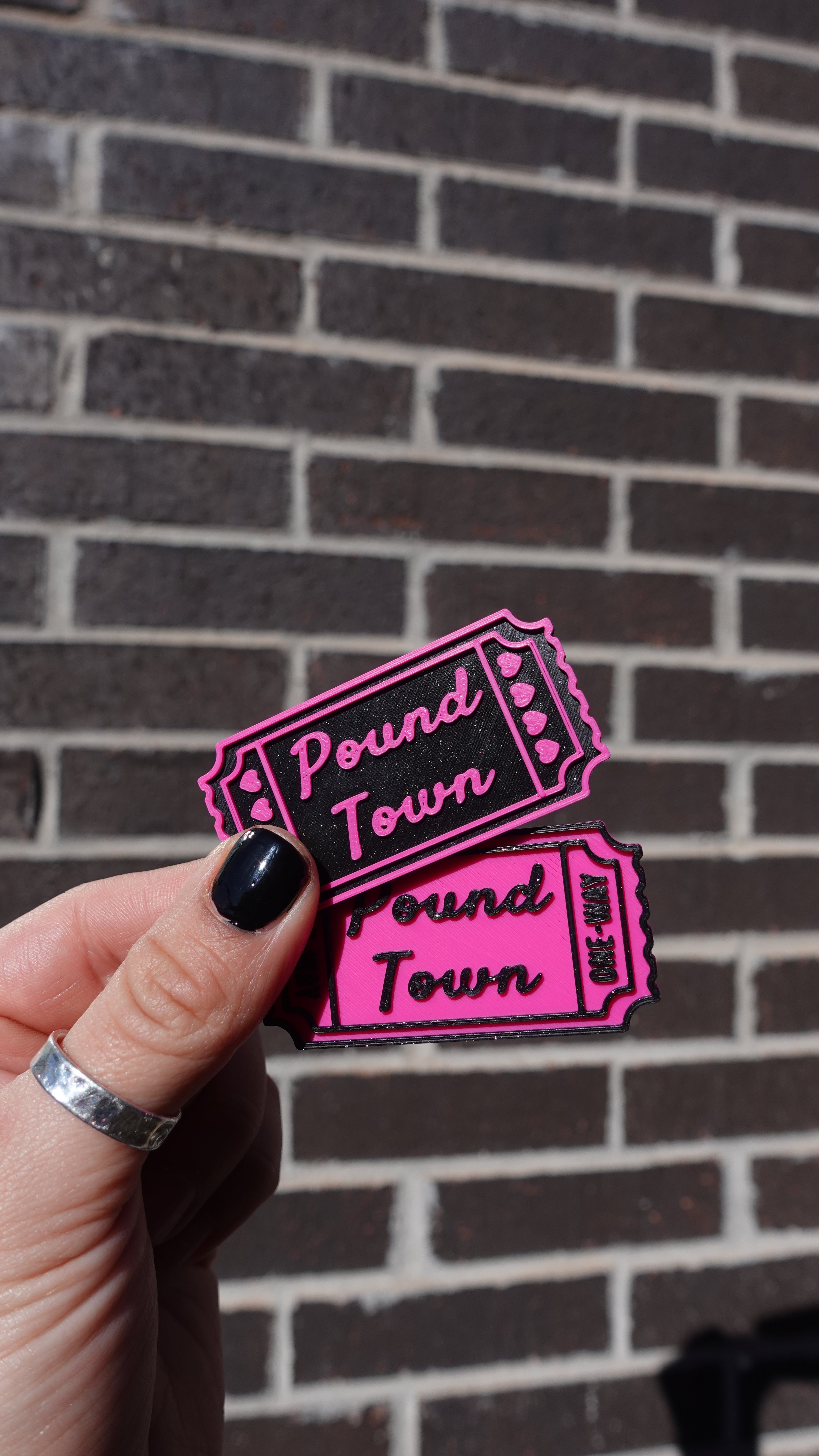 Pound Town One Way - 3D Printed Tickets
