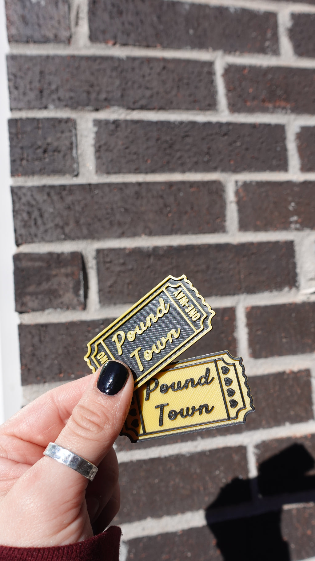 Pound Town One Way - 3D Printed Tickets