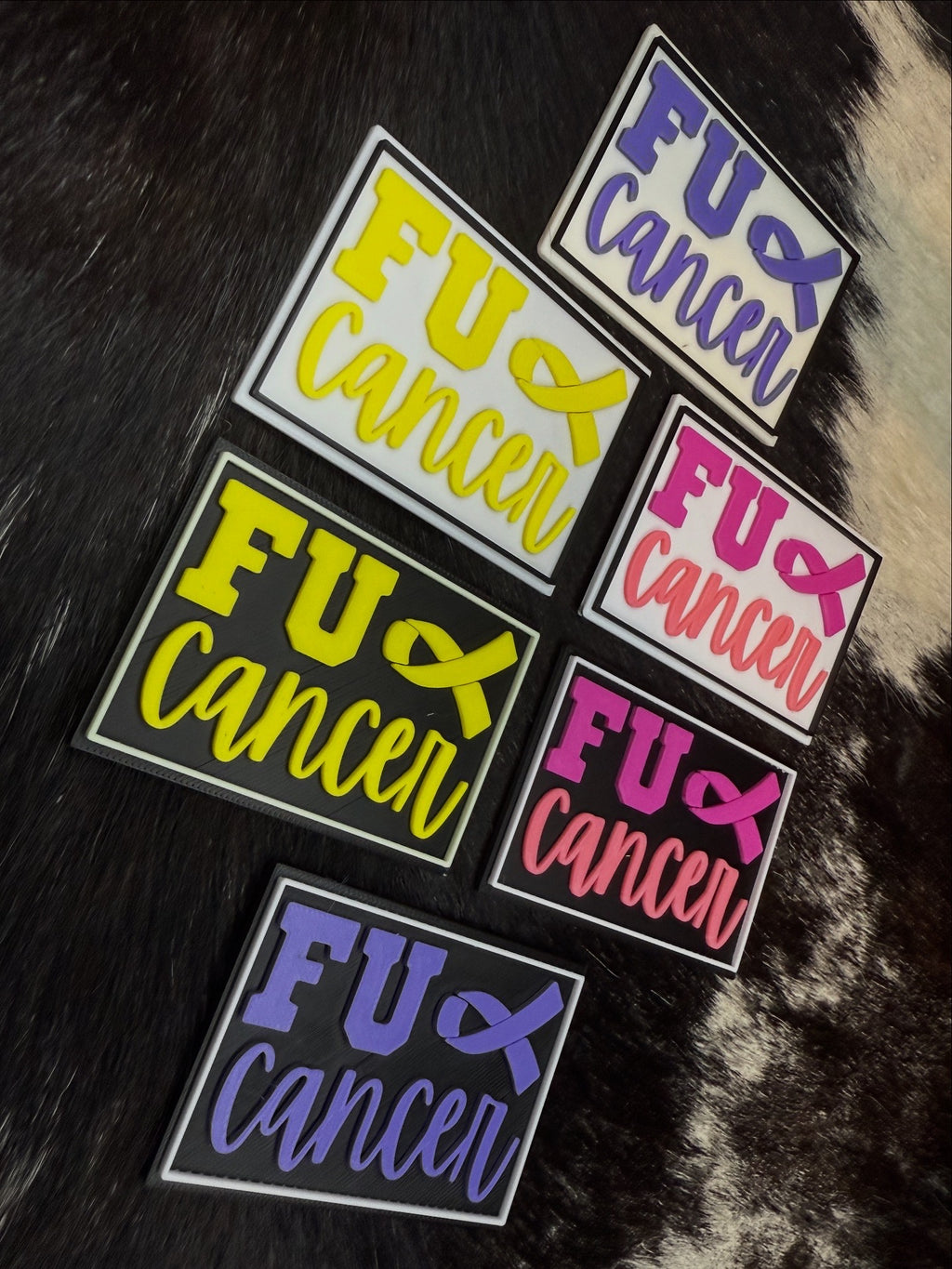 F Cancer -  Ribbon - 3D Printed Patch