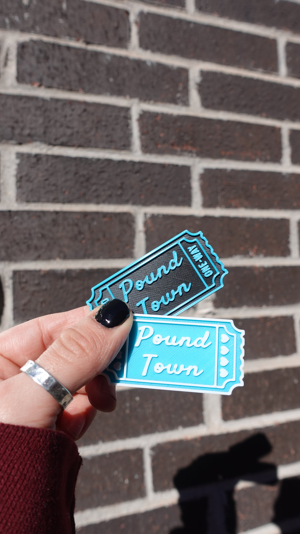 Pound Town One Way - 3D Printed Tickets