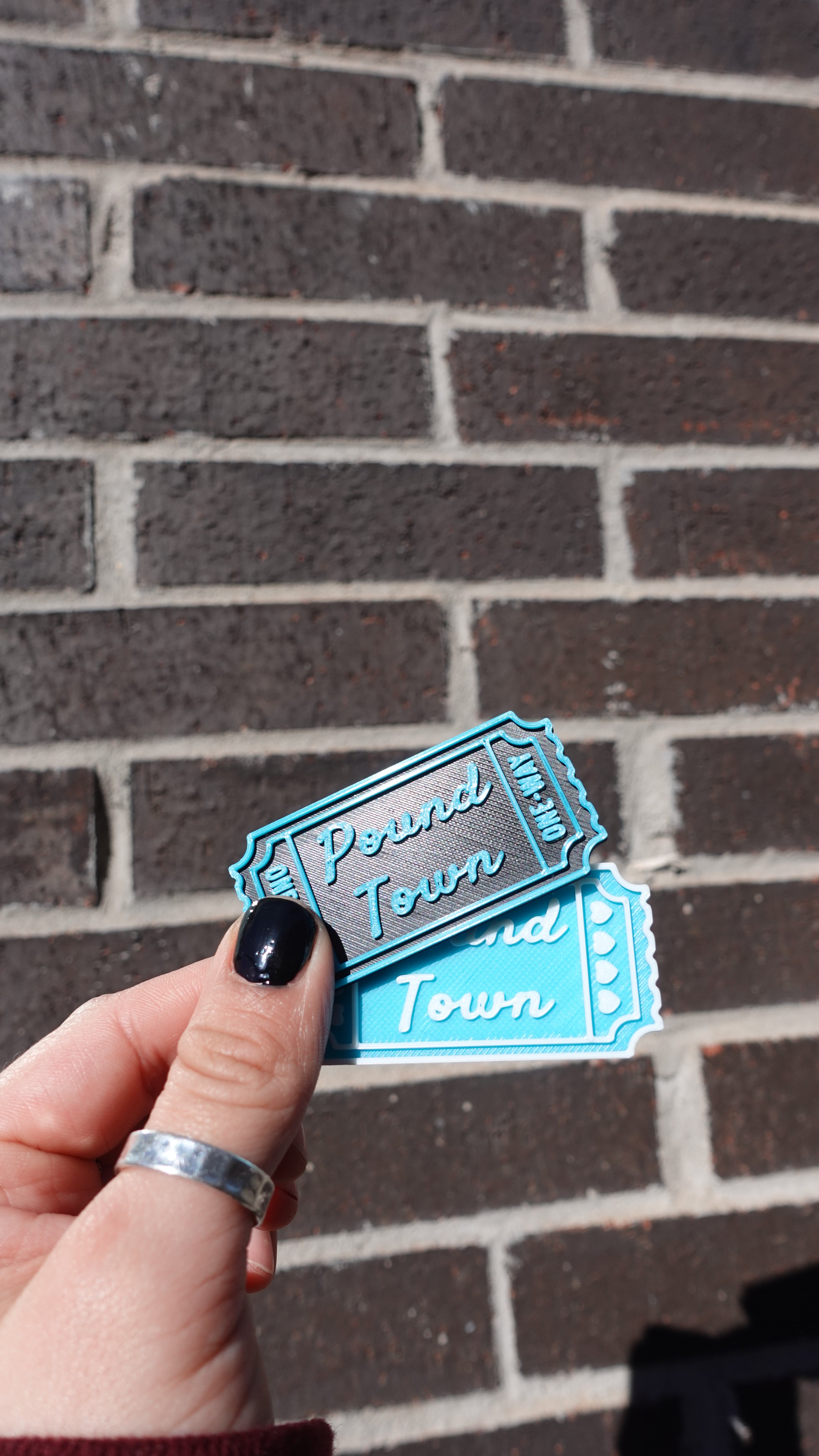 Pound Town One Way - 3D Printed Tickets