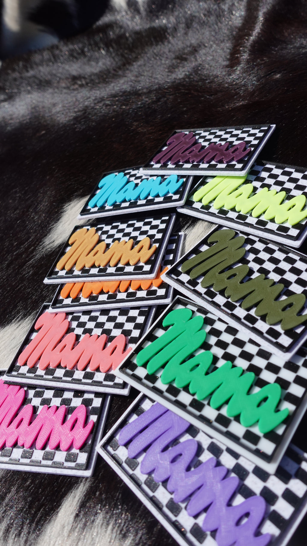 MAMA Checkered - 3D Printed Patch