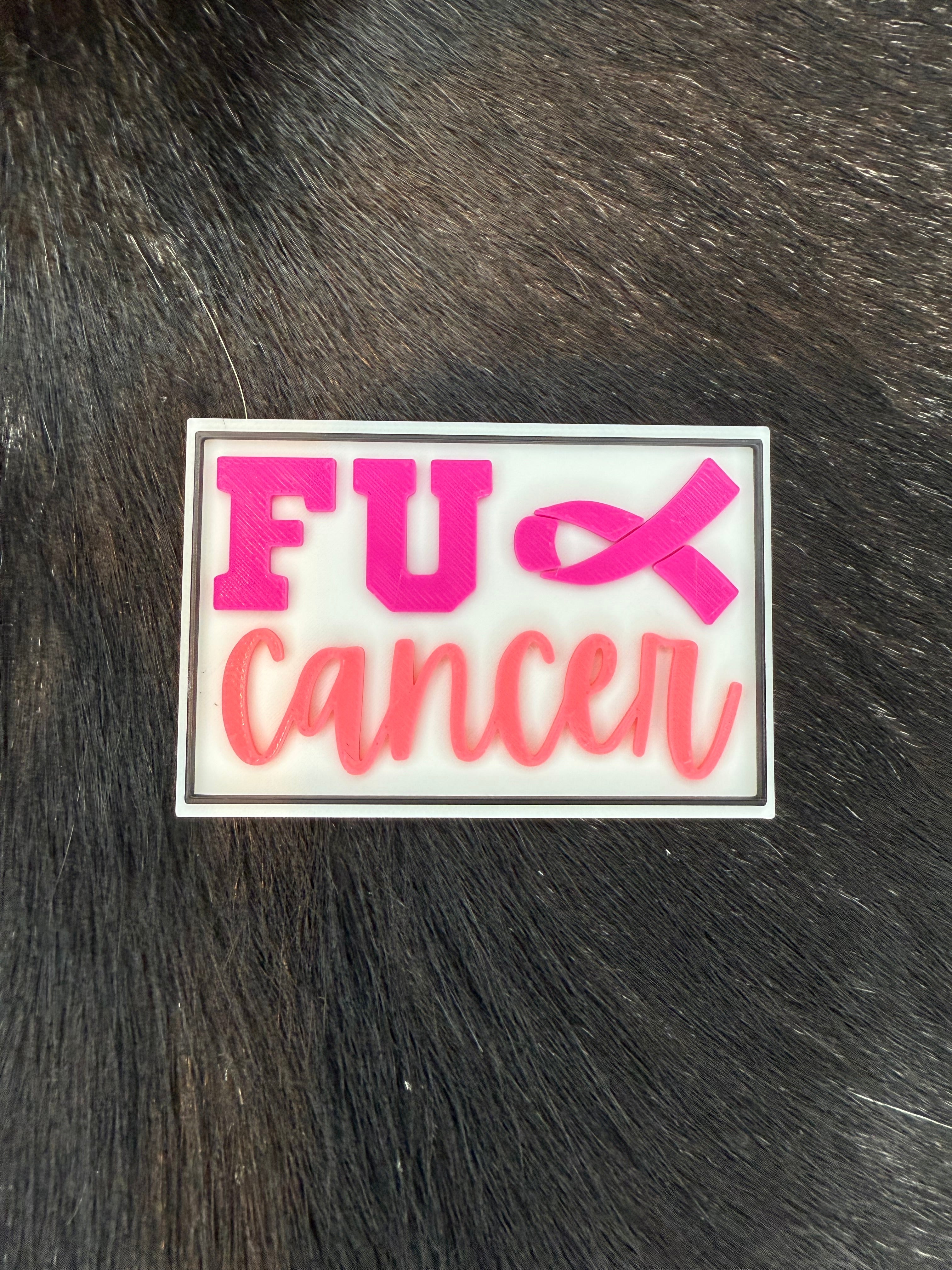 F Cancer -  Ribbon - 3D Printed Patch