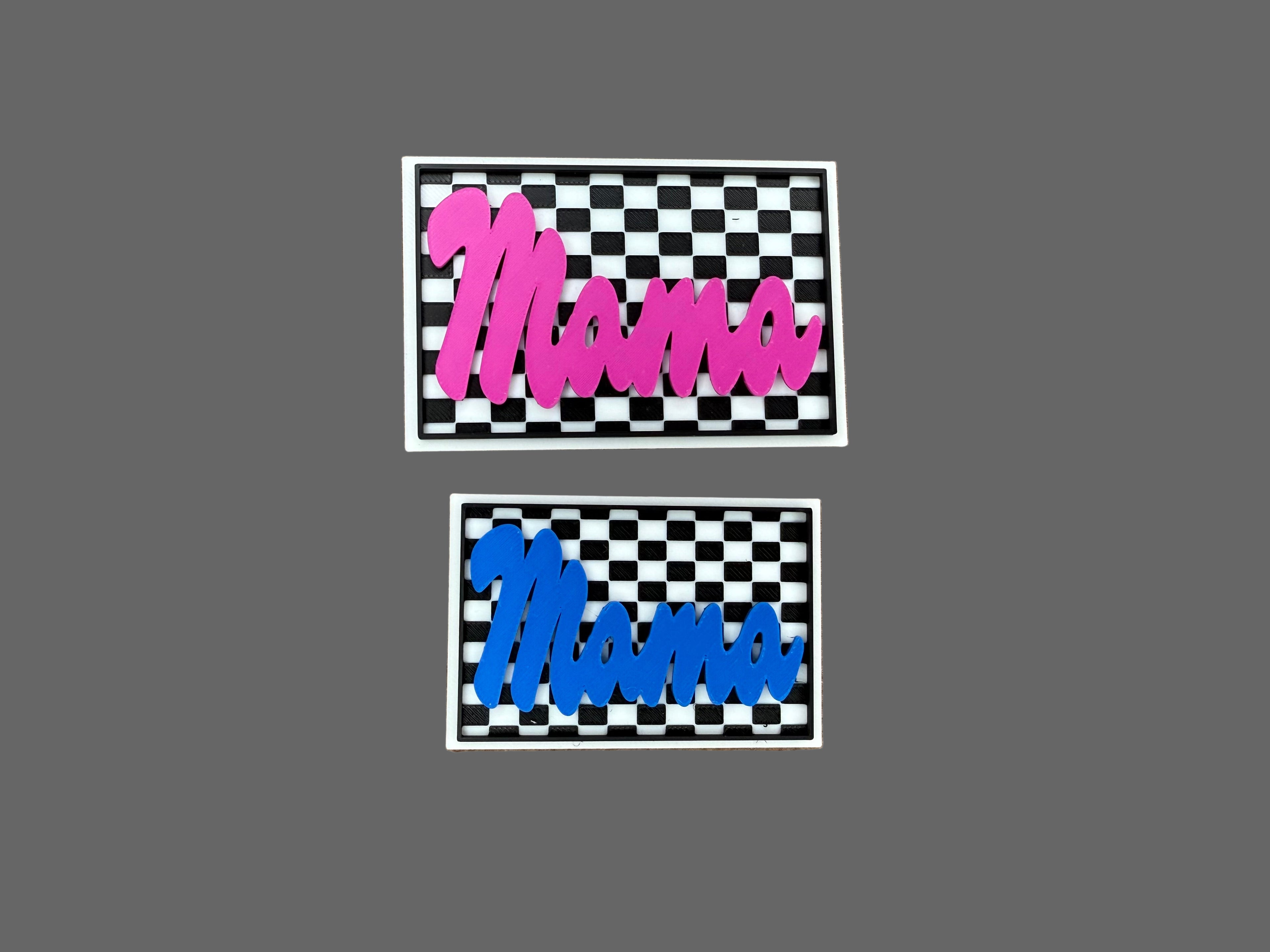 MAMA Checkered - 3D Printed Patch